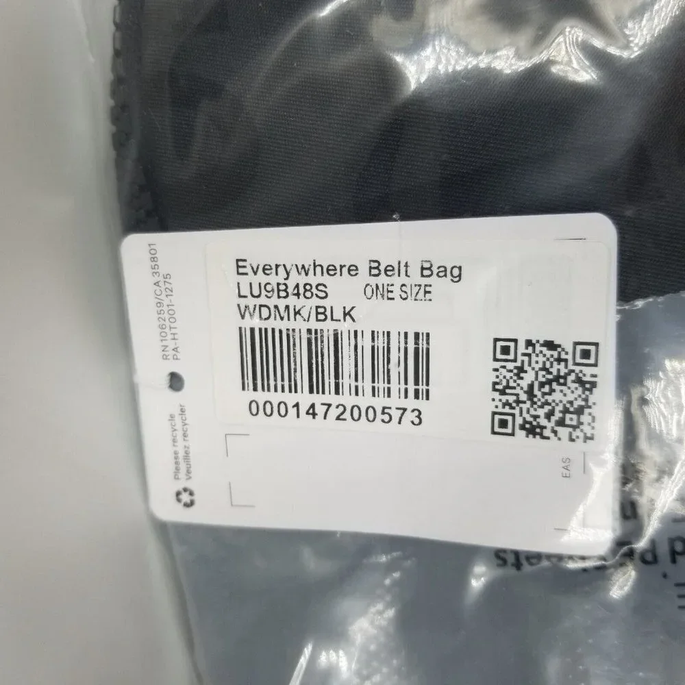 Lululemon 1L Everywhere Belt Bag Wobbly Woodmark Black NWT - Picture 5 of 7
